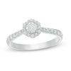 Thumbnail Image 1 of Love's Destiny by Zales 5/8 CT. T.W. Certified Diamond Hexagon Frame Engagement Ring in 14K Two-Tone Gold (I/I1)