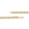 Thumbnail Image 1 of Basket Weave Stampato Bracelet in 10K Two-Tone Gold - 7.25"