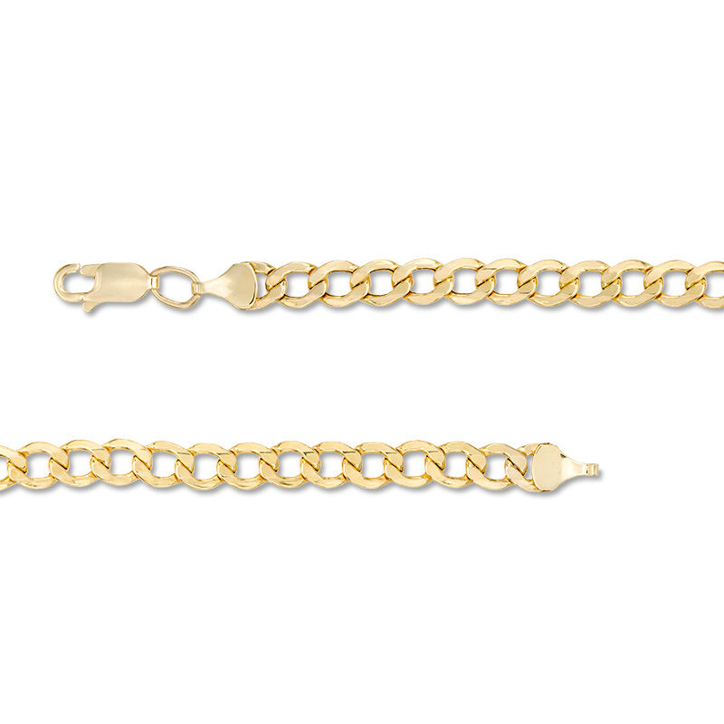 Main Image 2 of Men's 5.3mm Curb Chain Necklace and Bracelet Set in 10K Gold