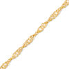 Thumbnail Image 0 of Diamond-Cut Singapore Chain Anklet in 10K Gold - 10"