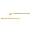 Thumbnail Image 1 of Diamond-Cut Singapore Chain Anklet in 10K Gold - 10"