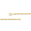 Thumbnail Image 2 of Diamond-Cut Singapore Chain Anklet in 10K Gold - 10"