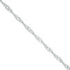Thumbnail Image 1 of Diamond-Cut Singapore Chain Anklet in 10K White Gold - 10"