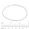 Thumbnail Image 3 of Diamond-Cut Singapore Chain Anklet in 10K White Gold - 10"