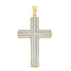 Thumbnail Image 0 of Men's 1/2 CT. T.W. Diamond Cross Necklace Charm in 10K Gold