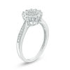 Thumbnail Image 2 of 1/10 CT. T.W. Composite Diamond Double Frame Promise Ring in Sterling Silver