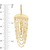 Thumbnail Image 1 of Made in Italy Mirror Chain Looping Multi-Strand Drop Earrings in 14K Gold
