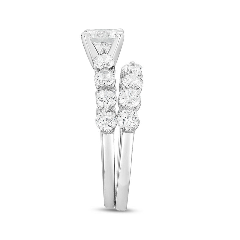 Adrianna Papell 2-1/4 CT. T.W. Certified Diamond Bridal Set in 14K Two-Tone Gold (I/I1)
