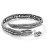 Thumbnail Image 1 of Alex and Ani Feather Spirit Wrap Bangle in Silver-Tone Brass