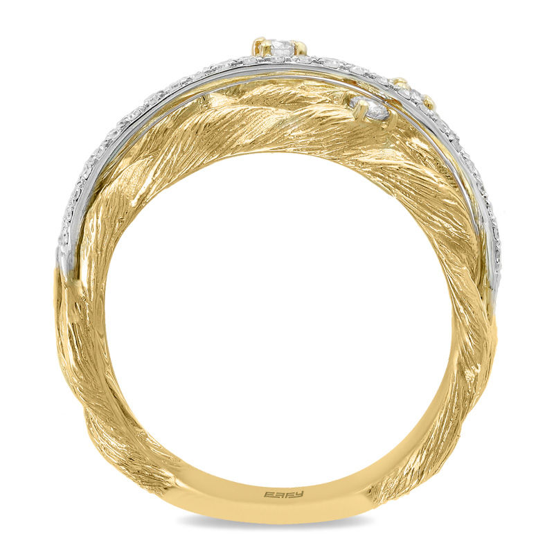 EFFY™ Collection 3/8 CT. T.W. Diamond Multi-Row Orbit Rope Ring in 14K Gold