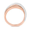 Thumbnail Image 3 of EFFY™ Collection 1/4 CT. T.W. Diamond Multi-Row Crossover Ring in 14K Two-Tone Gold