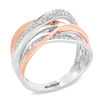 Thumbnail Image 2 of EFFY™ Collection 3/8 CT. T.W. Diamond Criss-Cross Ribbons Ring in 14K Two-Tone Gold