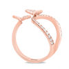 Thumbnail Image 3 of EFFY™ Collection 3/8 CT. T.W. Diamond Butterfly Open Shank Ring in 14K Rose Gold