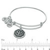 Thumbnail Image 2 of Alex and Ani Initial "L" Charm Bangle in Silver-Tone Brass