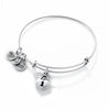 Thumbnail Image 1 of Alex and Ani Key to my Heart Charm Bangle in Silver-Tone Brass