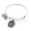 Thumbnail Image 1 of Alex and Ani Guardian of Knowledge Charm Bangle in Silver-Tone Brass