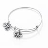 Thumbnail Image 1 of Alex and Ani Lotus Blossom Charm Bangle in Silver-Tone Brass