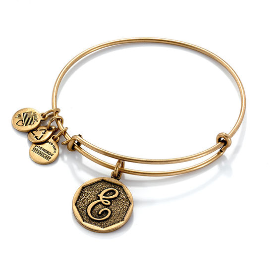 Alex And Ani Initial E Charm Bangle In Gold Tone Br Bangles Alex And Ani Initial E Charm Bangle In Gold Tone Br