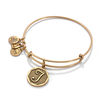 Thumbnail Image 1 of Alex and Ani Initial "T" Charm Bangle in Gold-Tone Brass