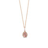 Thumbnail Image 0 of EFFY™ Collection Pear-Shaped Morganite and 1/6 CT. T.W. Diamond Frame Pendant in 14K Rose Gold