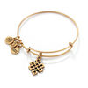 Thumbnail Image 1 of Alex and Ani Endless Knot Charm Bangle in Gold-Tone Brass