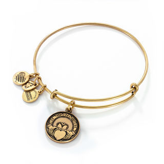 Alex and Ani Claddagh Charm Bangle in Gold-Tone Brass Zales