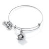 Thumbnail Image 1 of Alex and Ani Oyster Charm Bangle in Silver-Tone Brass