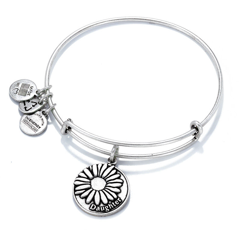 8 Silvertone I would be lost without you Daughter You Are Loved Circle Bracelet 