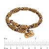 Thumbnail Image 1 of Alex and Ani Forest's Blessing Jasper Crystal and Beaded Wrap Bangle in Gold-Tone Brass