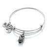 Thumbnail Image 1 of Alex and Ani Ode to the Owl Charm Bangle in Silver-Tone Brass