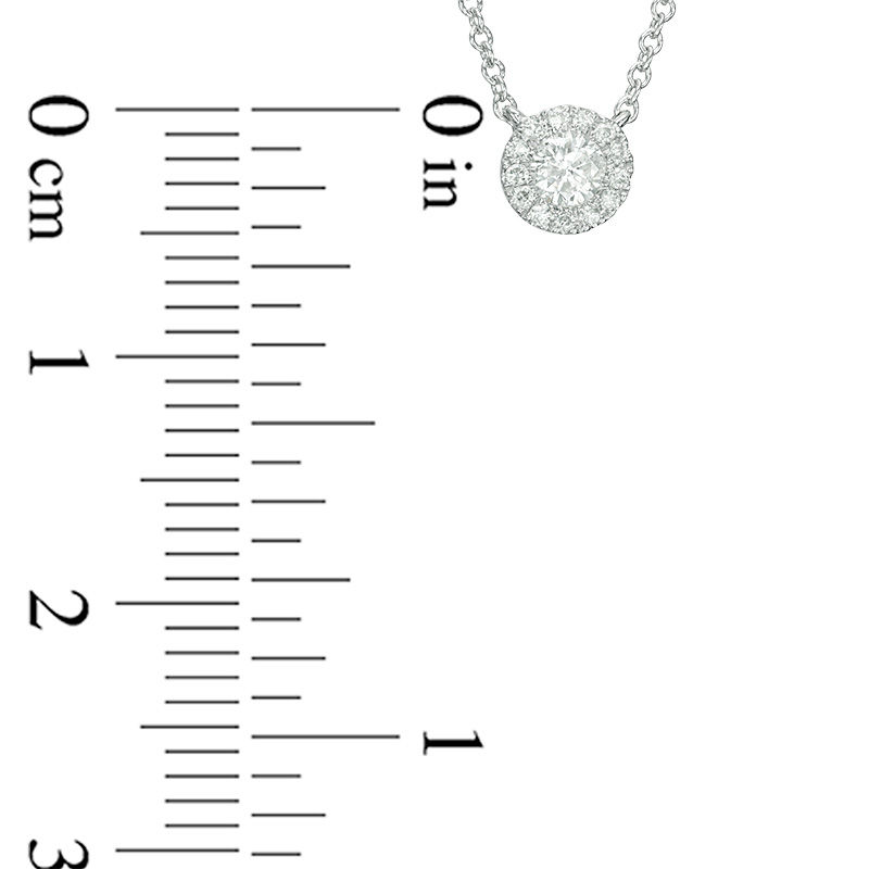 Main Image 2 of 1/6 CT. T.W. Diamond Frame Necklace in 10K White Gold