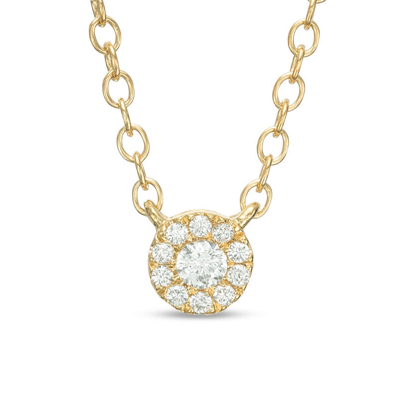 1/20 CT. T.W. Diamond Frame Necklace in 10K Gold