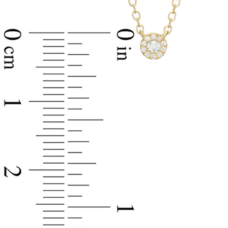1/20 CT. T.W. Diamond Frame Necklace in 10K Gold