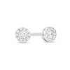 Thumbnail Image 0 of 1/10 CT. T.W. Diamond Frame Stud Earrings in 10K White Gold