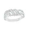 Thumbnail Image 1 of Diamond Accent Twist Flame Ring in Sterling Silver