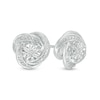 Thumbnail Image 1 of Diamond Accent Love Knot Stud Earrings in Sterling Silver