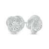 Thumbnail Image 1 of Diamond Accent Love Knot Stud Earrings in Sterling Silver