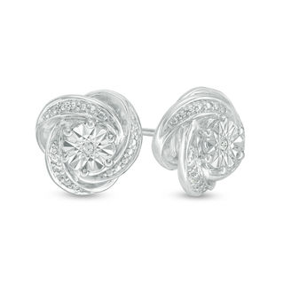 Saslow's & Henebry's Collection Diamond Love Knot Earrings JSE0708