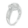 Thumbnail Image 1 of Composite Diamond Accent Heart Frame Ring in Sterling Silver
