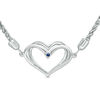 Thumbnail Image 2 of The Kindred Heart from Vera Wang Love Collection 1/10 CT. T.W. Diamond Bolo Bracelet in Sterling Silver - 9.5"