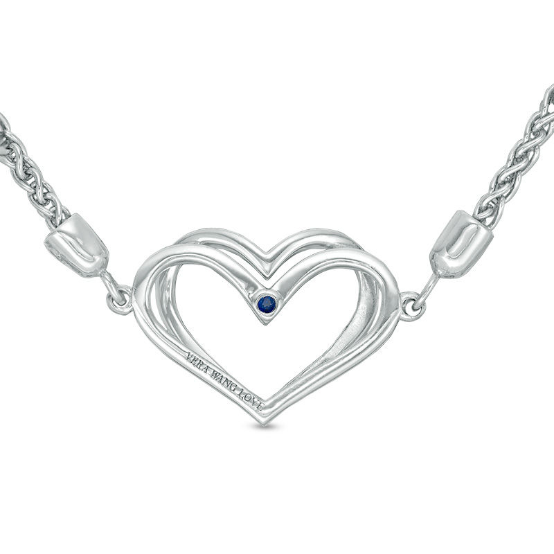 The Kindred Heart from Vera Wang Love Collection 1/10 CT. T.W. Diamond Bolo Bracelet in Sterling Silver - 9.5"