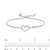 Thumbnail Image 3 of The Kindred Heart from Vera Wang Love Collection 1/10 CT. T.W. Diamond Bolo Bracelet in Sterling Silver - 9.5"