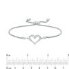 Thumbnail Image 4 of The Kindred Heart from Vera Wang Love Collection 1/10 CT. T.W. Diamond Bolo Bracelet in Sterling Silver - 9.5"