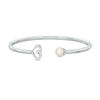 Thumbnail Image 1 of The Kindred Heart from Vera Wang Love Collection Freshwater Cultured Pearl and Diamond Bangle in Sterling Silver-7.5"