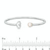 Thumbnail Image 3 of The Kindred Heart from Vera Wang Love Collection Freshwater Cultured Pearl and Diamond Bangle in Sterling Silver-7.5"