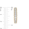 1/2 CT. T.W. Diamond Scalloped Hoop Earrings in 10K Gold