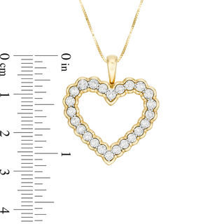 ★VINTAGE HOLLYWOOD★ Side Edge Heart Necklace_VH2412NE003M Vincents Fine Jewelry | Jane Kaye | Sideways Pave Heart Necklace