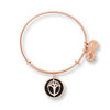 Thumbnail Image 1 of Alex and Ani Grey Epoxy Unexpected Miracles Tree Charm Bangle in Brass with Rose Gold Electroplate