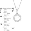 Thumbnail Image 1 of 1/10 CT. T.W. Baguette Diamond Circle Outline Pendant in 10K White Gold