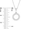 Thumbnail Image 2 of 1/10 CT. T.W. Baguette Diamond Circle Outline Pendant in 10K White Gold